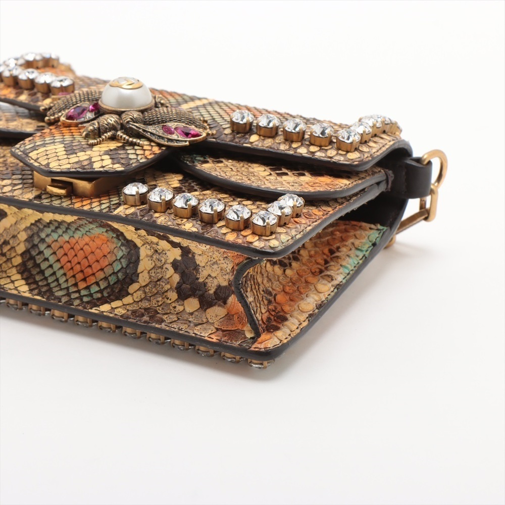 Gucci Python Chain Shoulder Bag Brown - image 3